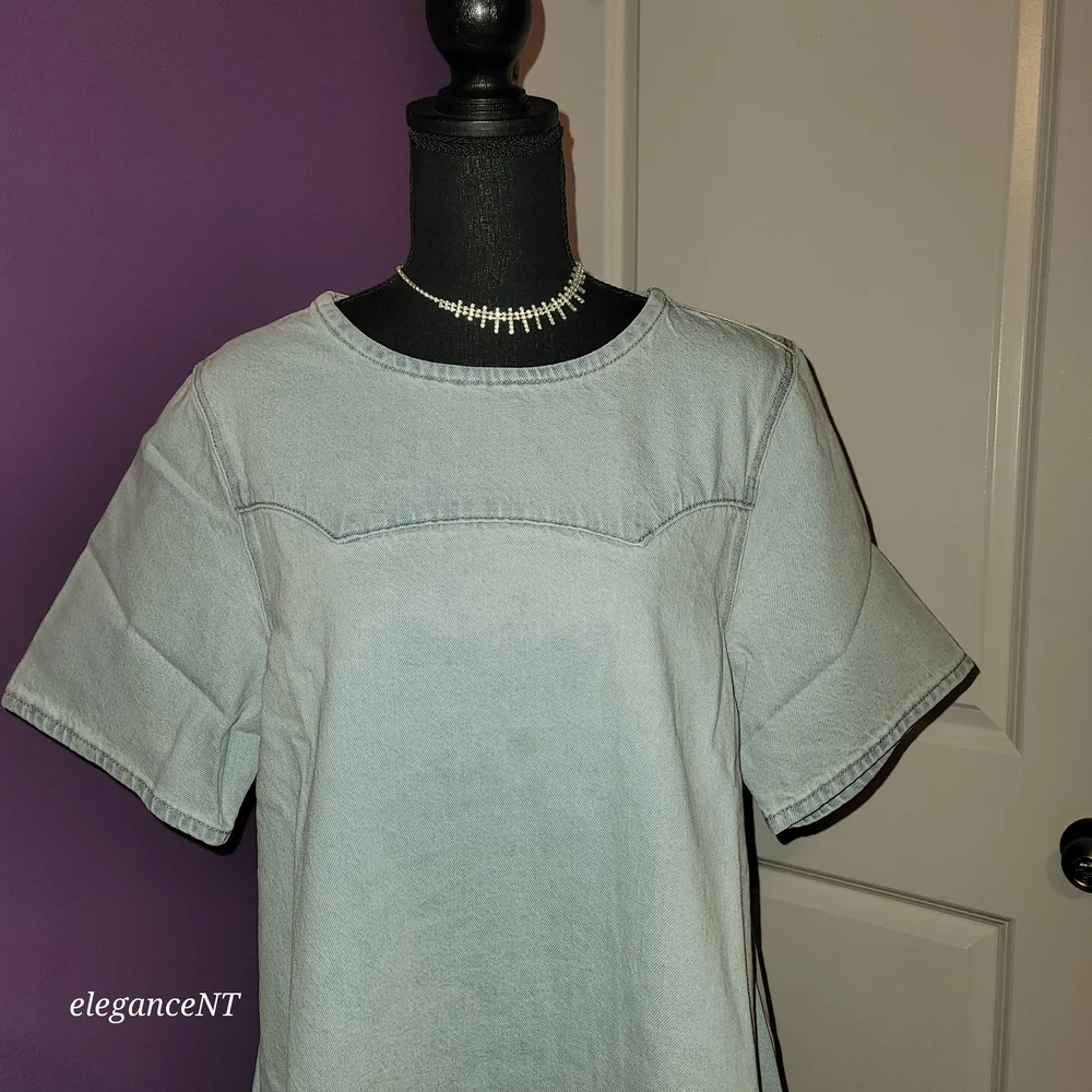 Levi's Light Blue Casual Tee Dress Sz: L NWT - Picture 3 of 12